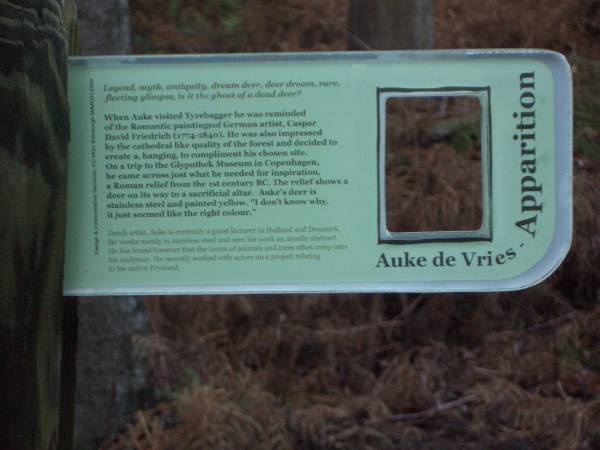 Sculpture information board